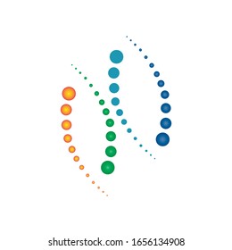 Spine diagnostics icon and symbol design