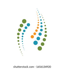 Spine diagnostics icon and symbol design