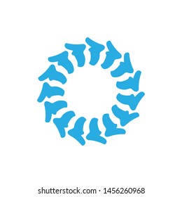 Spine diagnostics logo icon template vector illustration design 