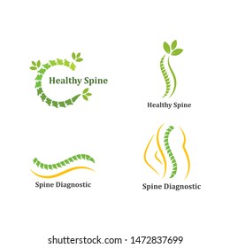 Spine diagnostics logo. icon template, vector illustration design