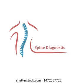 Spine diagnostics logo. icon template, vector illustration design