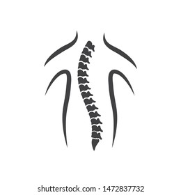 Spine diagnostics logo. icon template, vector illustration design