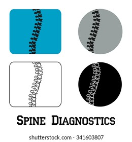Spine diagnostics symbol design. Spine diagnostics center - vector