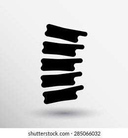 Spine diagnostics symbol design spine icon vector.