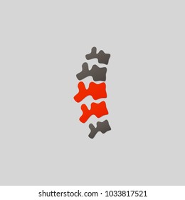 Spine Diagnostics Symbol Design. Spine Pain Illustration.