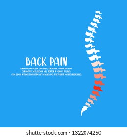 Spine Diagnostics Symbol Design. Spine Pain Illustration. Vector.