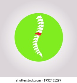 Spine Diagnostics Symbol Design. Spine Pain Illustration.