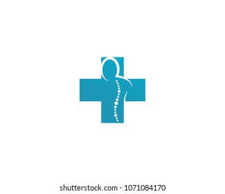 Spine diagnostics symbol logo template vector illustration design 