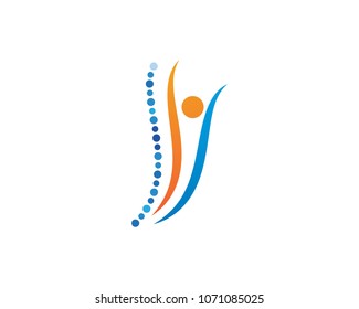 Spine diagnostics symbol logo template vector illustration design 