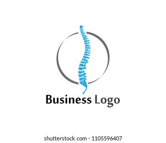 Spine diagnostics symbol logo template vector illustration design
