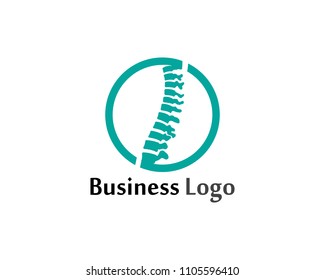 Spine diagnostics symbol logo template vector illustration design