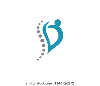 Spine diagnostics symbol logo template vector illustration design 
