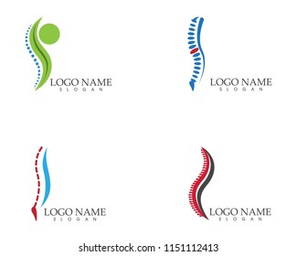 Spine diagnostics symbol logo template vector illustration