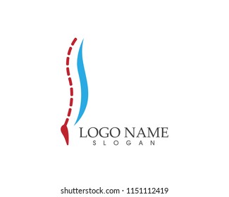 Spine diagnostics symbol logo template vector illustration