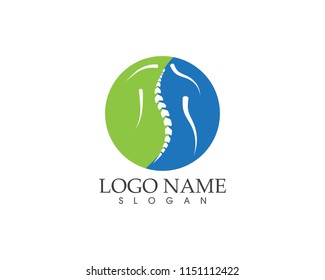 Spine diagnostics symbol logo template vector illustration