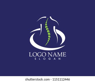 Spine diagnostics symbol logo template vector illustration