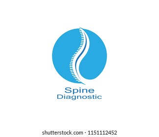 Spine diagnostics symbol logo template vector illustration