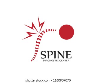 Spine diagnostics symbol logo template vector illustration design 