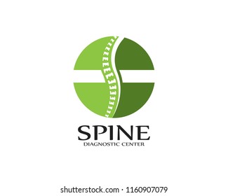 Spine diagnostics symbol logo template vector illustration design 