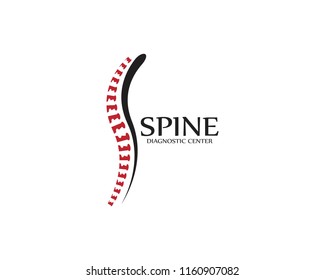 Spine diagnostics symbol logo template vector illustration design 
