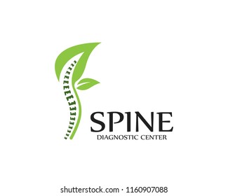 Spine diagnostics symbol logo template vector illustration design 
