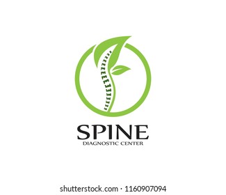 Spine diagnostics symbol logo template vector illustration design 
