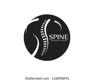 Spine diagnostics symbol logo template vector illustration design 
