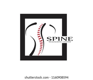 Spine diagnostics symbol logo template vector illustration design 
