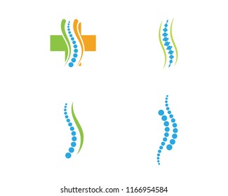 Spine diagnostics symbol logo template vector illustration design 