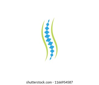 Spine diagnostics symbol logo template vector illustration design 