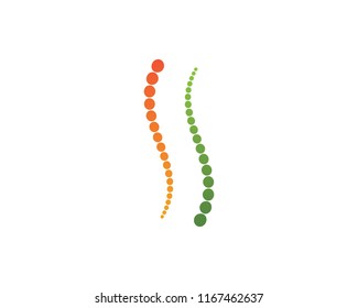 Spine diagnostics symbol logo template vector illustration design