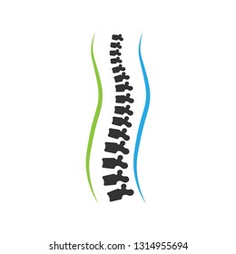 Spine diagnostics symbol logo template. Vector stock illustration.