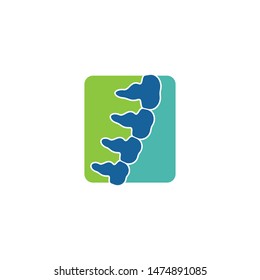 Spine diagnostics symbol logo template vector illustration design 