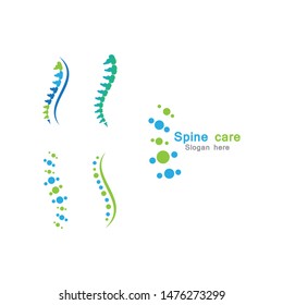 Spine diagnostics symbol logo template vector illustration design 