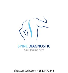 Spine diagnostics symbol logo template vector illustration design 