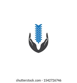 Spine diagnostics symbol logo template vector illustration design 