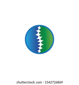 Spine diagnostics symbol logo template vector illustration design 