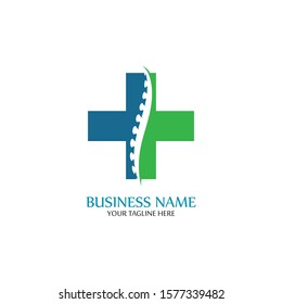 Spine diagnostics symbol logo template vector illustration design 