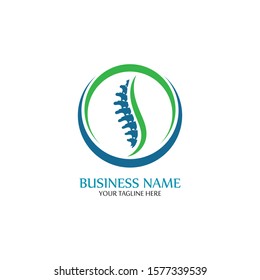 Spine diagnostics symbol logo template vector illustration design 