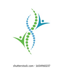 Spine diagnostics symbol logo template vector illustration design