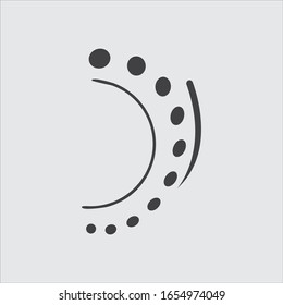 Spine diagnostics symbol logo template vector illustration design