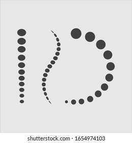 Spine diagnostics symbol logo template vector illustration design