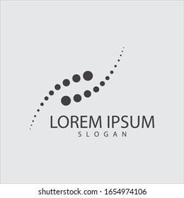 Spine diagnostics symbol logo template vector illustration design