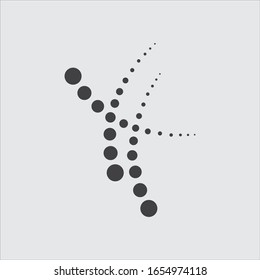 Spine diagnostics symbol logo template vector illustration design