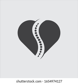 Spine diagnostics symbol logo template vector illustration design