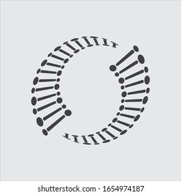 Spine diagnostics symbol logo template vector illustration design