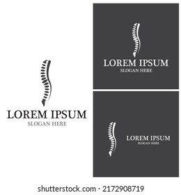 Symbol für Wirbelsäulendiagnose, Logo-Vorlage, Vektorgrafik-Design 