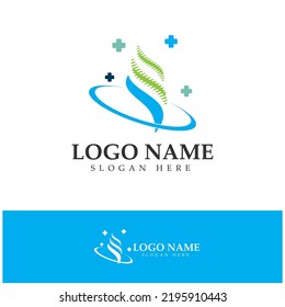 Symbol für Wirbelsäulendiagnose, Logo-Vorlage, Vektorgrafik-Design 