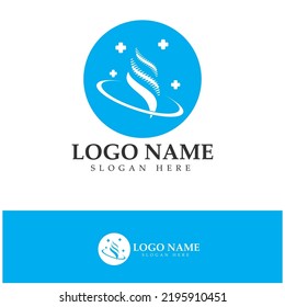 Spine diagnostics symbol logo template vector illustration design 