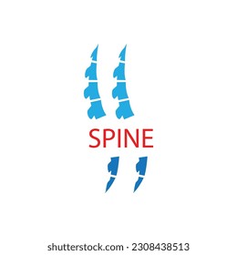 Spine diagnostics symbol logo template vector illustration design